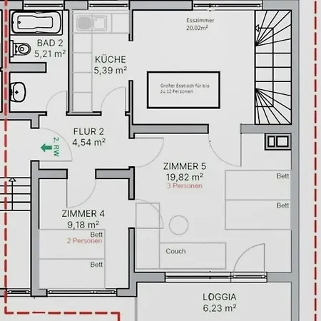Duplex Ullstein- 4 Bedrooms, 2 Bathrooms, Living Room, 2 Parking Spaces, Boxspringbeds, Family & Business Apartment! Berlin