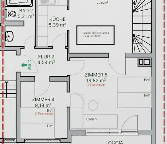 Duplex Ullstein- 4 Bedrooms, 2 Bathrooms, Living Room, 2 Parking Spaces, Boxspringbeds, Family & Business Apartment! Berlin